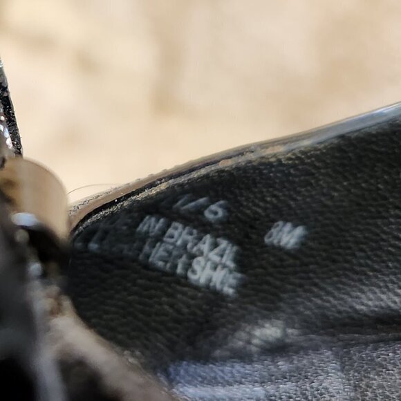 Via Spiga Black Sling Back Patent Leather Stiletto Heel with Bow - Picture 5 of 10